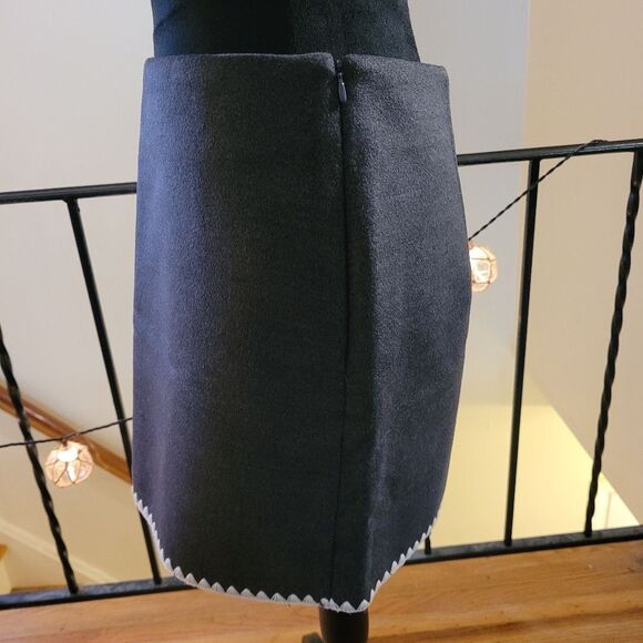 116. Nwt Commense Embroidered Trim Mini Skirt Chic Black Mini Skirt Size Medium - Picture 12 of 12